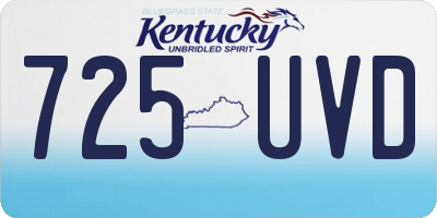 KY license plate 725UVD