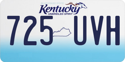 KY license plate 725UVH