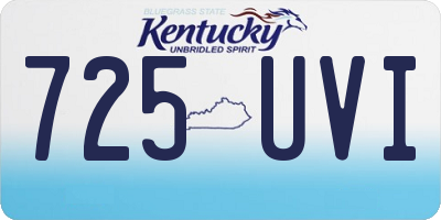 KY license plate 725UVI