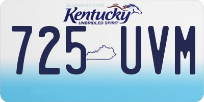 KY license plate 725UVM
