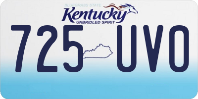 KY license plate 725UVO