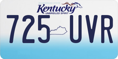 KY license plate 725UVR