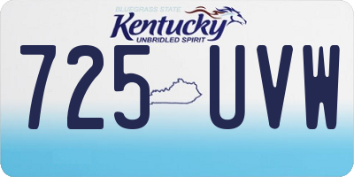 KY license plate 725UVW