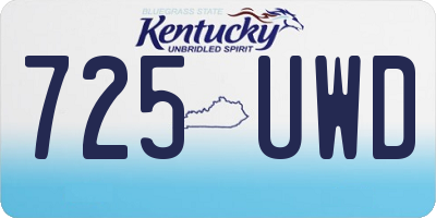 KY license plate 725UWD