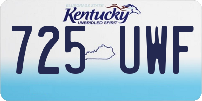 KY license plate 725UWF