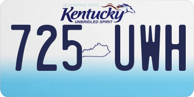 KY license plate 725UWH