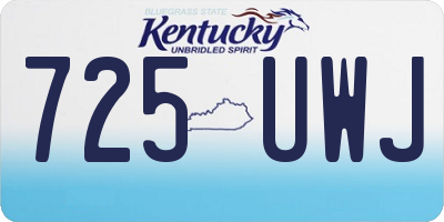 KY license plate 725UWJ