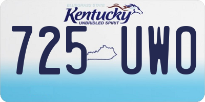KY license plate 725UWO