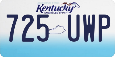 KY license plate 725UWP