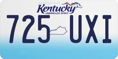 KY license plate 725UXI