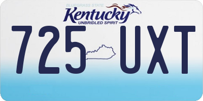 KY license plate 725UXT