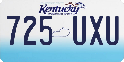 KY license plate 725UXU