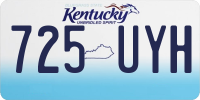 KY license plate 725UYH
