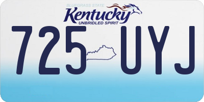 KY license plate 725UYJ