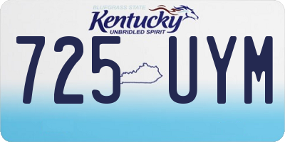 KY license plate 725UYM