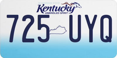 KY license plate 725UYQ