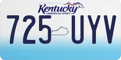 KY license plate 725UYV