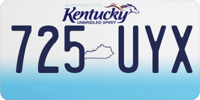 KY license plate 725UYX