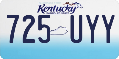 KY license plate 725UYY