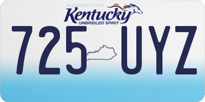 KY license plate 725UYZ