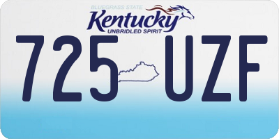 KY license plate 725UZF