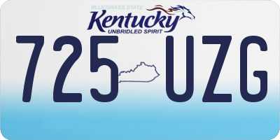 KY license plate 725UZG