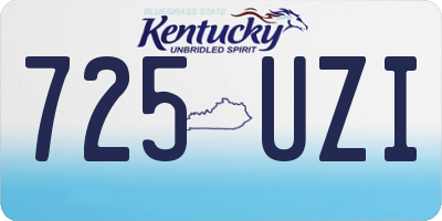 KY license plate 725UZI