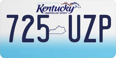 KY license plate 725UZP