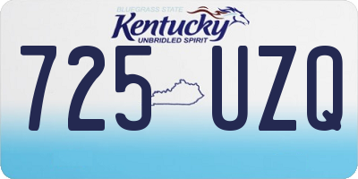 KY license plate 725UZQ