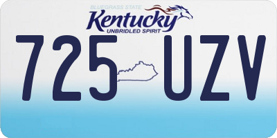 KY license plate 725UZV