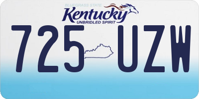 KY license plate 725UZW