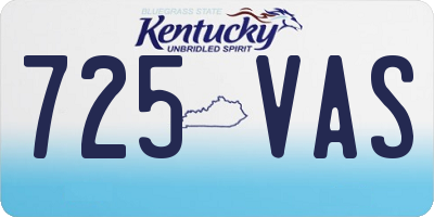 KY license plate 725VAS