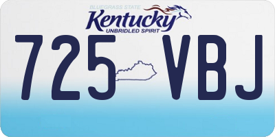 KY license plate 725VBJ