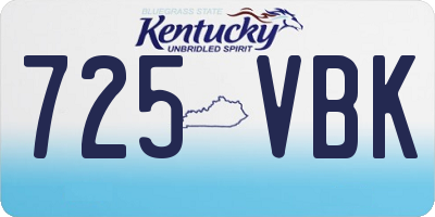 KY license plate 725VBK