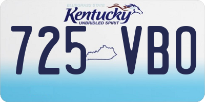 KY license plate 725VBO