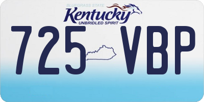 KY license plate 725VBP