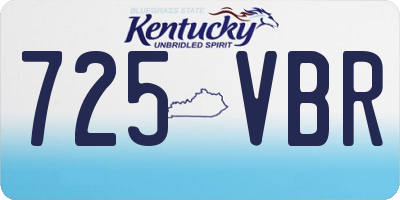 KY license plate 725VBR