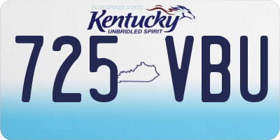 KY license plate 725VBU