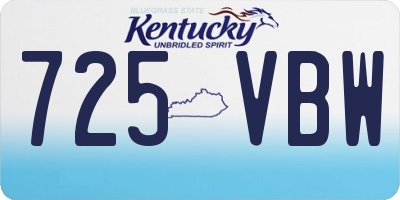KY license plate 725VBW
