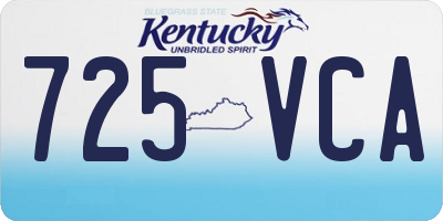 KY license plate 725VCA