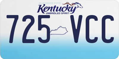 KY license plate 725VCC