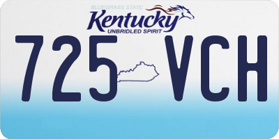 KY license plate 725VCH