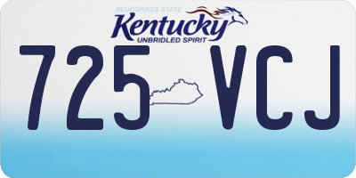 KY license plate 725VCJ
