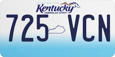 KY license plate 725VCN