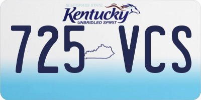 KY license plate 725VCS
