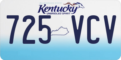 KY license plate 725VCV