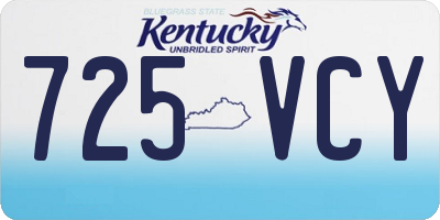 KY license plate 725VCY