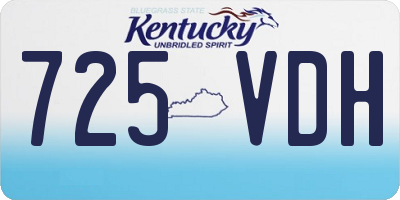 KY license plate 725VDH
