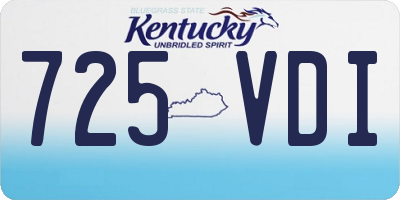 KY license plate 725VDI