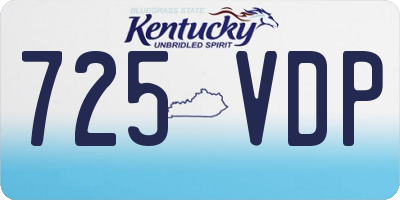 KY license plate 725VDP